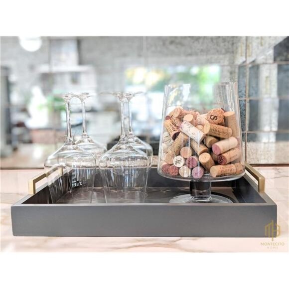 Decorative Coffee Table Tray Ottoman Tray Serving Tray Breakfast Drinks Liquor - Picture 6 of 7